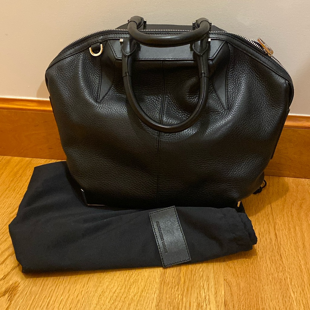 Alexander Wang Black Leather Silver Hardware Bag